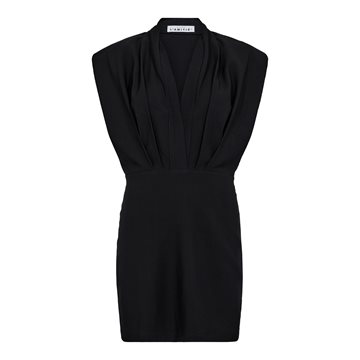 Haute L\' Amitié - L\' Egance Crop Drape Dress - Black